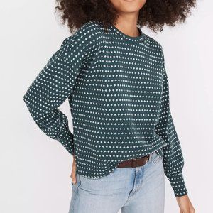 Madewell Floral Jacquard Puff-Sleeve Top